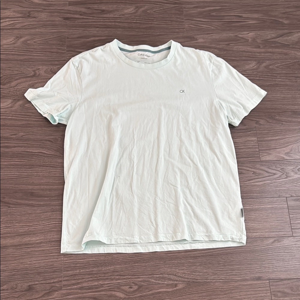 Calvin Klein White Short Sleeve Tee Classic Crew